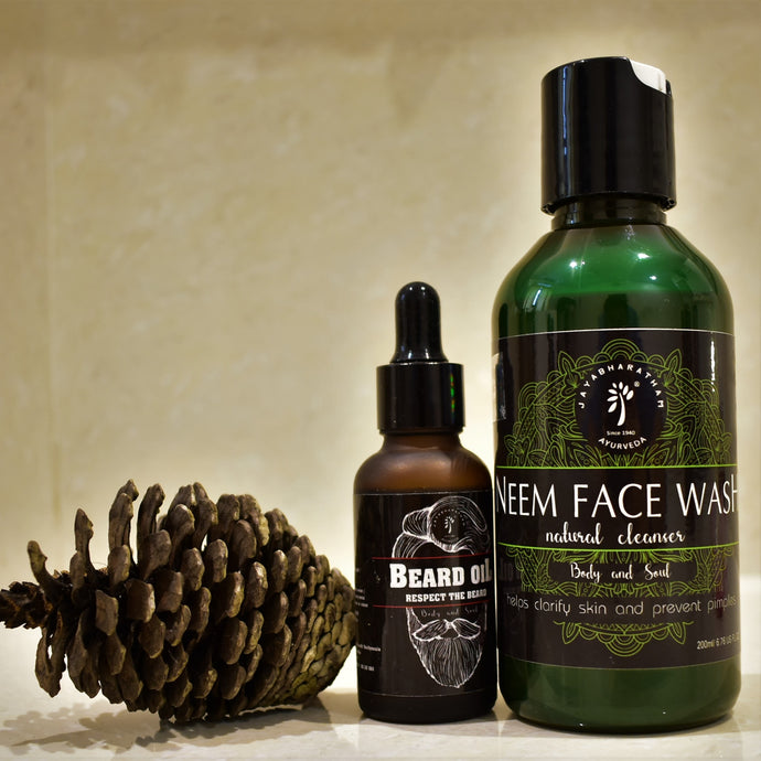 Beard Oil & Neem Face Wash Combo Kit